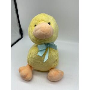 Carters Plush Duck Yellow Polka Dot Wings Blue Bow Sweet Baby 631 Quack sounds